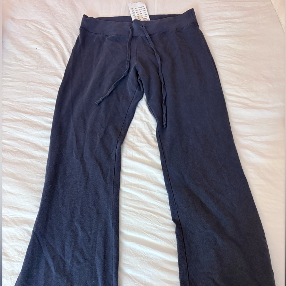 Brandy Melville Navy Wide Leg Sweat Pants